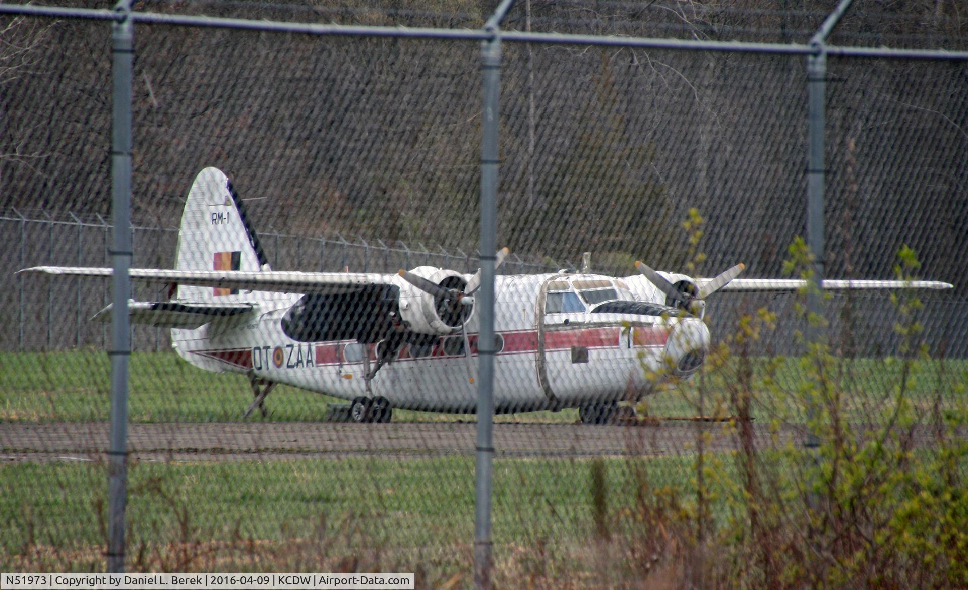 N51973, 1954 Hunting Percival P-66 Pembroke C51 C/N P66-0014, This poor British classics has been sitting at KCDW for nearly three decades.