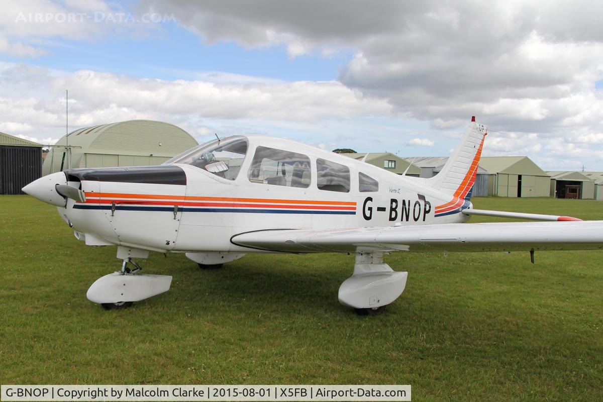 G-BNOP, 1987 Piper PA-28-161 Cherokee Warrior II C/N 2816027, Piper PA-28-161 Warrior ll, Fishburn Airfield, August 2015.