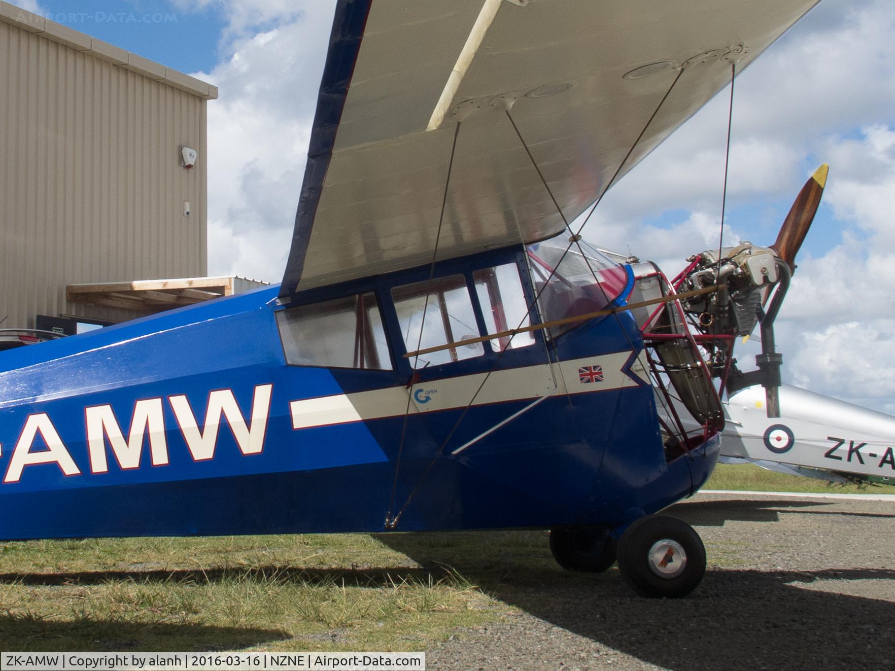 ZK-AMW, 1936 Aeronca 100 C/N AB105, Parked at North Shore - engine cowlings removed