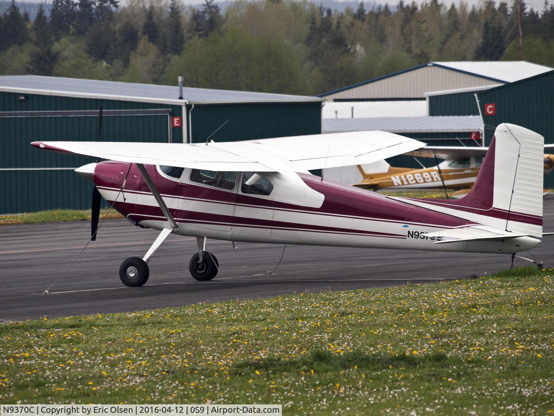 N9370C, 1955 Cessna 180 C/N 31768, Cessna 180 on the ramp at Jefferson County International Airport.