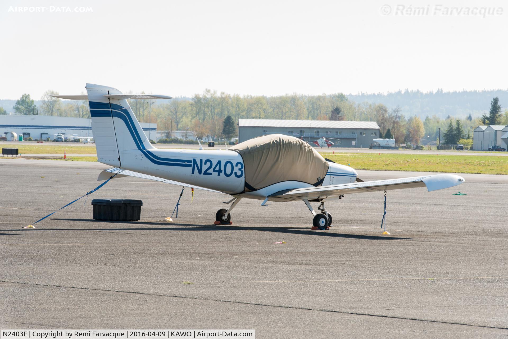 N2403F, 1978 Piper PA-38-112 Tomahawk C/N 38-79A0419, Parked near main terminal building, KAWO (AWO).