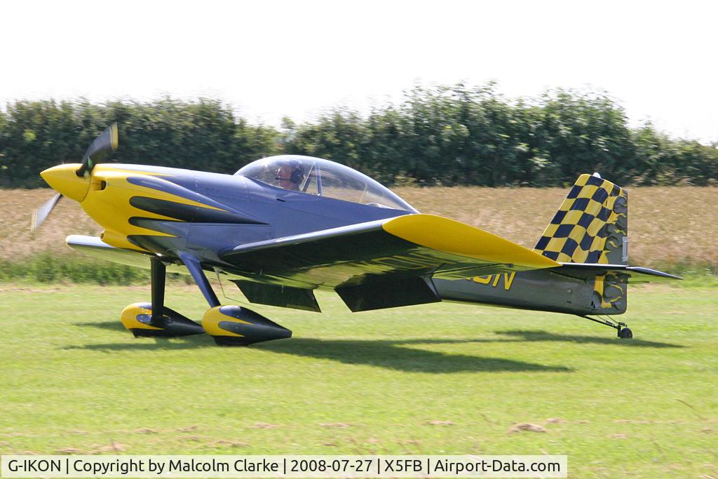 G-IKON, 2006 Vans RV-4 C/N PFA 181-14474, Vans RV-4 taxiing for take-off at Fishburn Airfield, July 2008.