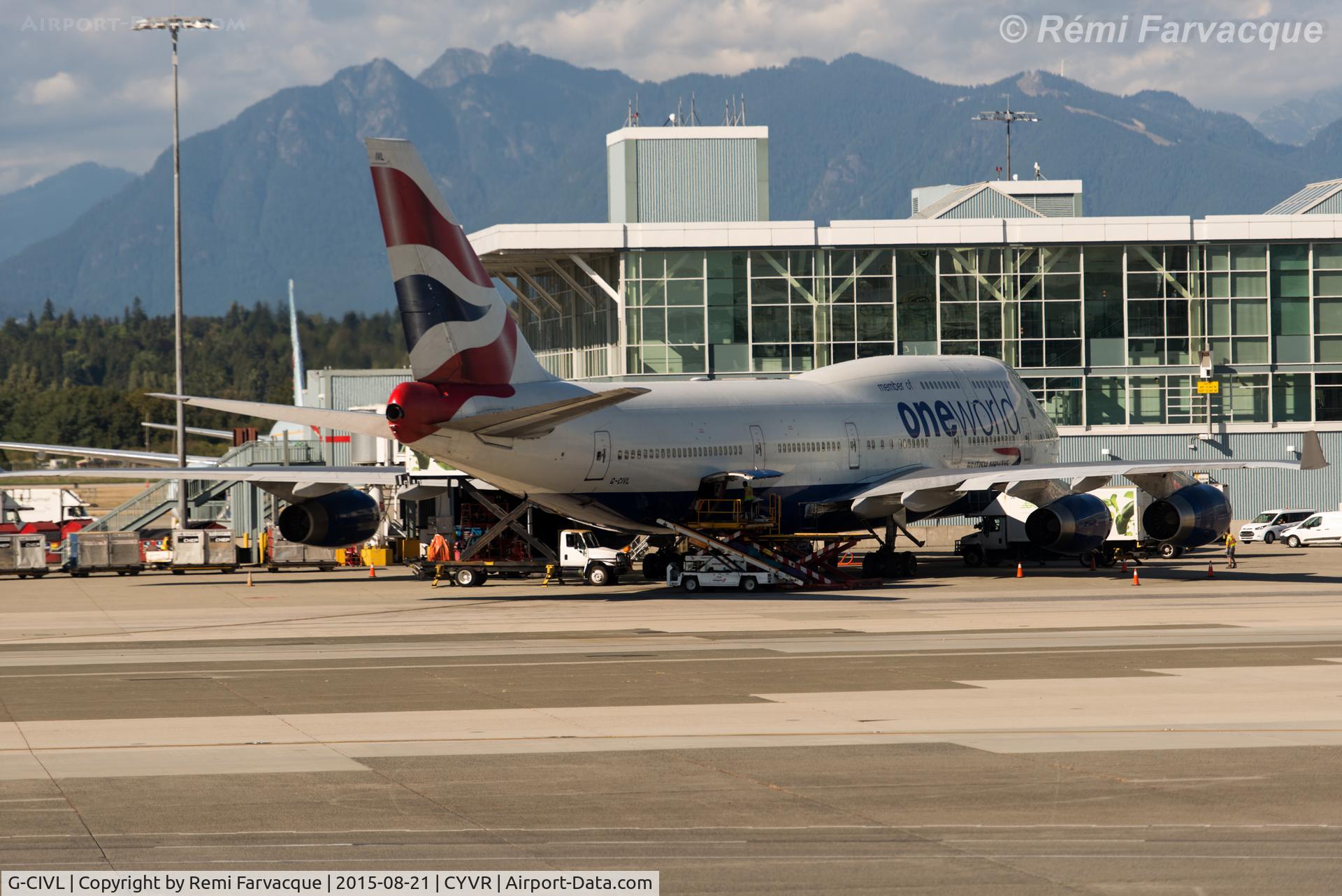 G-CIVL, 1997 Boeing 747-436 C/N 27478, At international terminal.