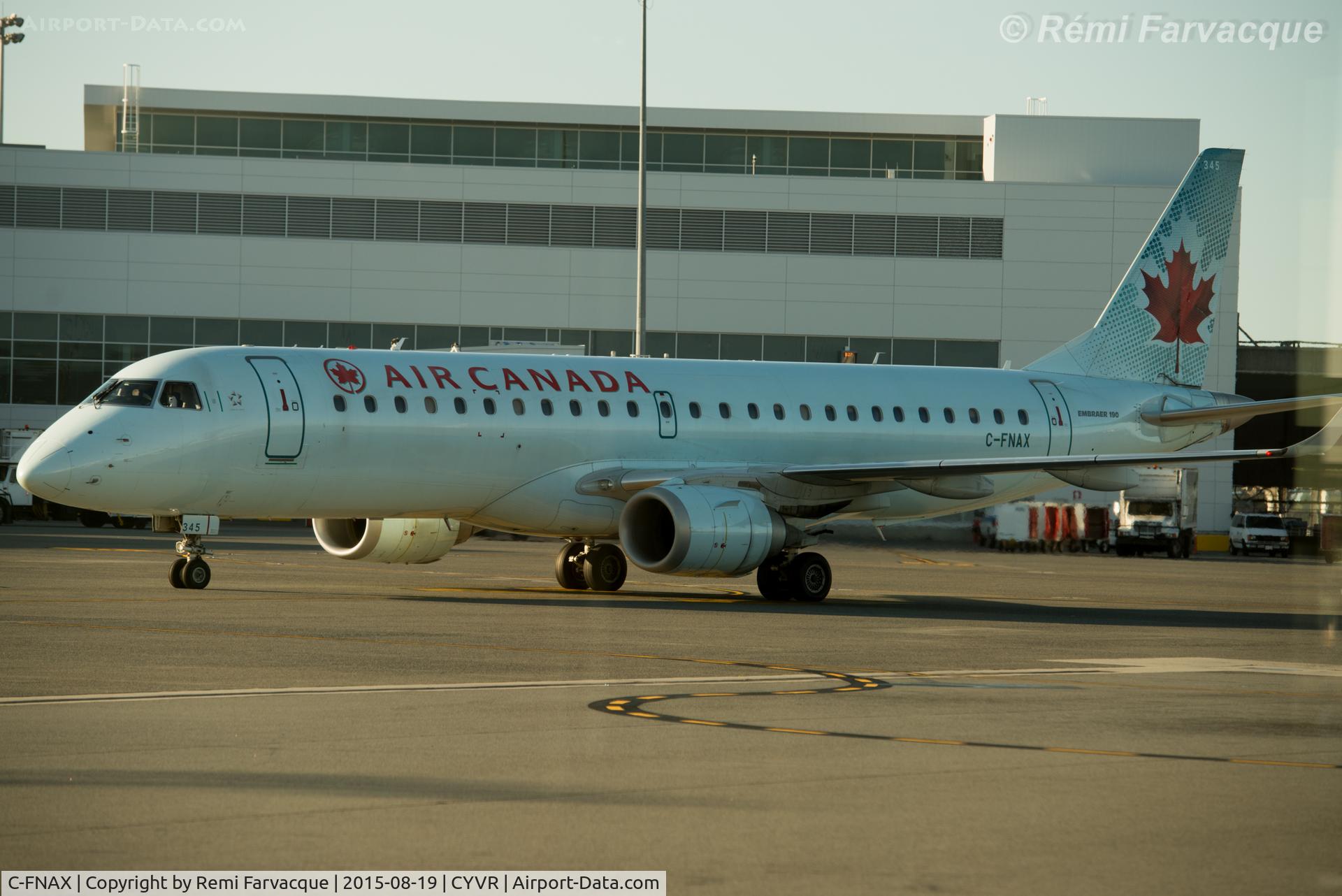 C-FNAX, 2008 Embraer 190AR (ERJ-190-100IGW) C/N 19000151, Parked in domestic area.