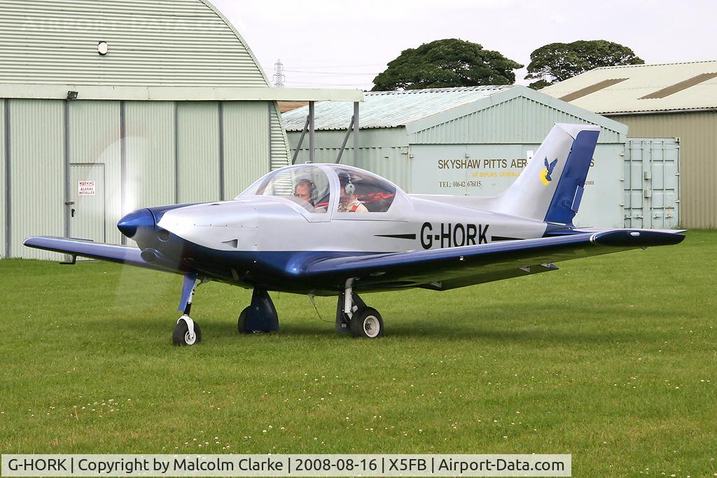 G-HORK, 2007 Alpi Aviation Pioneer 300 Hawk C/N PFA 330A-14741, Alpi Aviation Pioneer 300 Hawk, a regular visitor at Fishburn Airfield, August 2008.