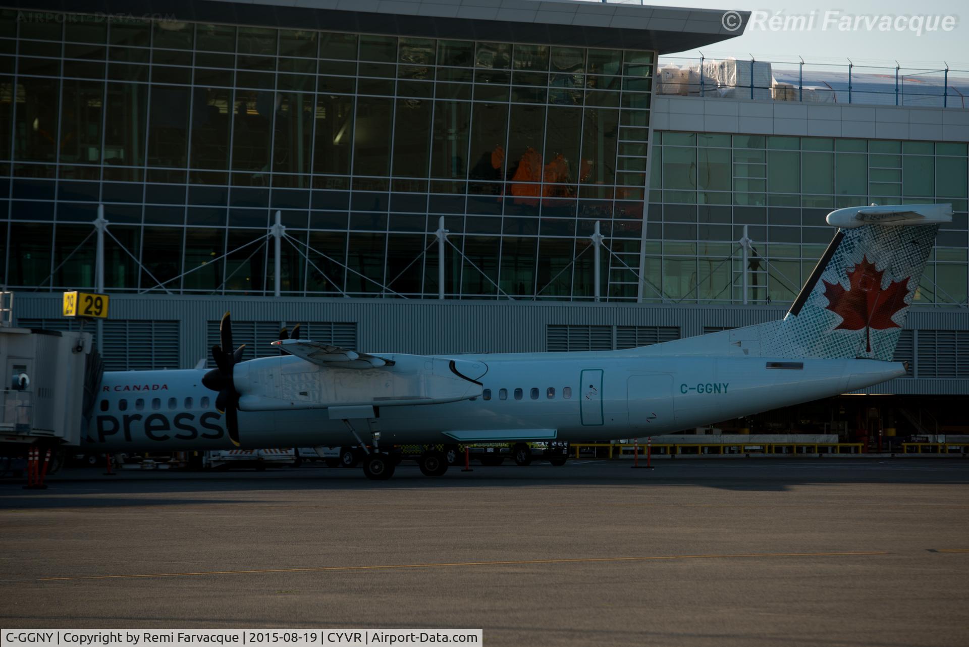 C-GGNY, 2011 Bombardier DHC-8-402 Dash 8 C/N 4386, Parked at domestic terminal.