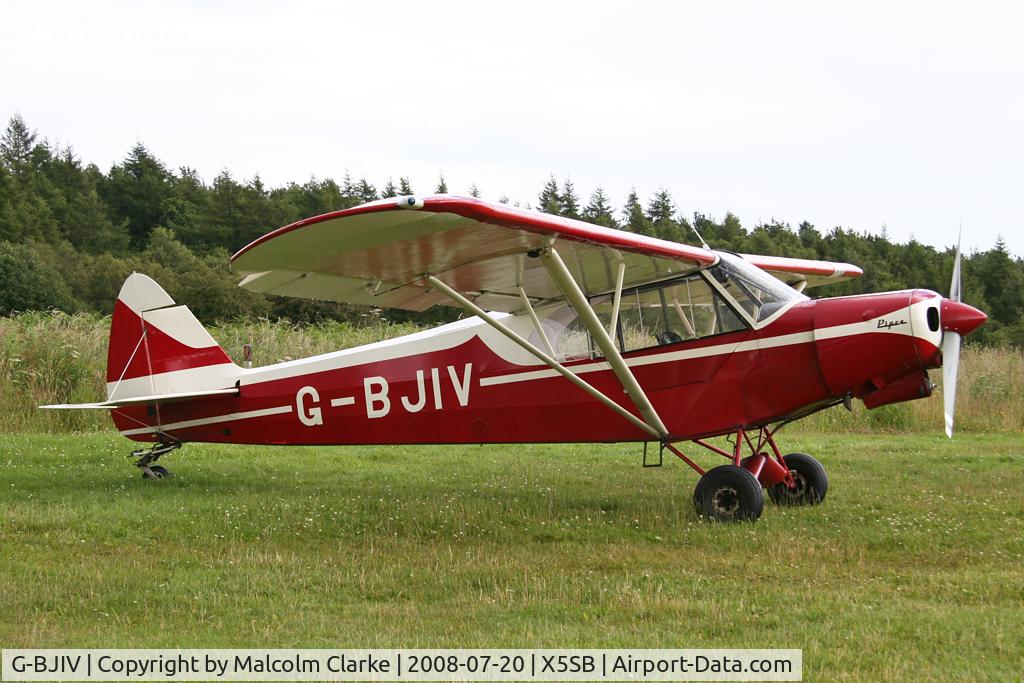 G-BJIV, 1965 Piper PA-18-150 Super Cub C/N 18-8262, Piper PA-18-150, one of the tow planes at The Yorkshire Gliding Club, Sutton Bank, N Yorks, July 2008.
