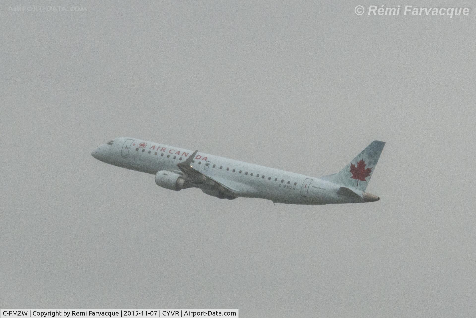 C-FMZW, 2007 Embraer 190AR (ERJ-190-100IGW) C/N 19000124, Take-off east from south runway.
