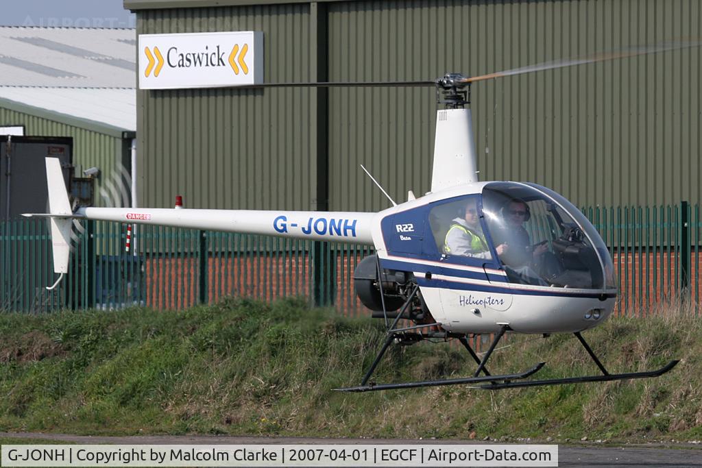 G-JONH, 1992 Robinson R22 Beta C/N 2170, Robinson R22 Beta  at Sandtoft Airfield in 2007.