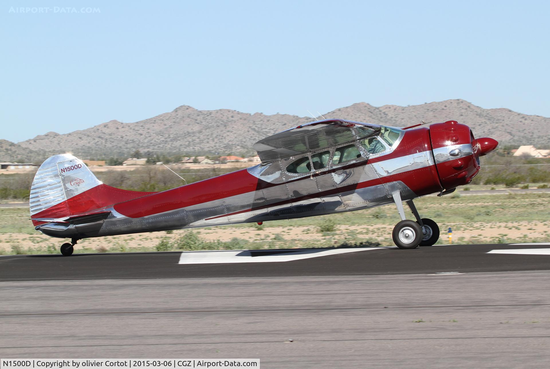 N1500D, 1951 Cessna 190 C/N 7722, landing at Casa Grande