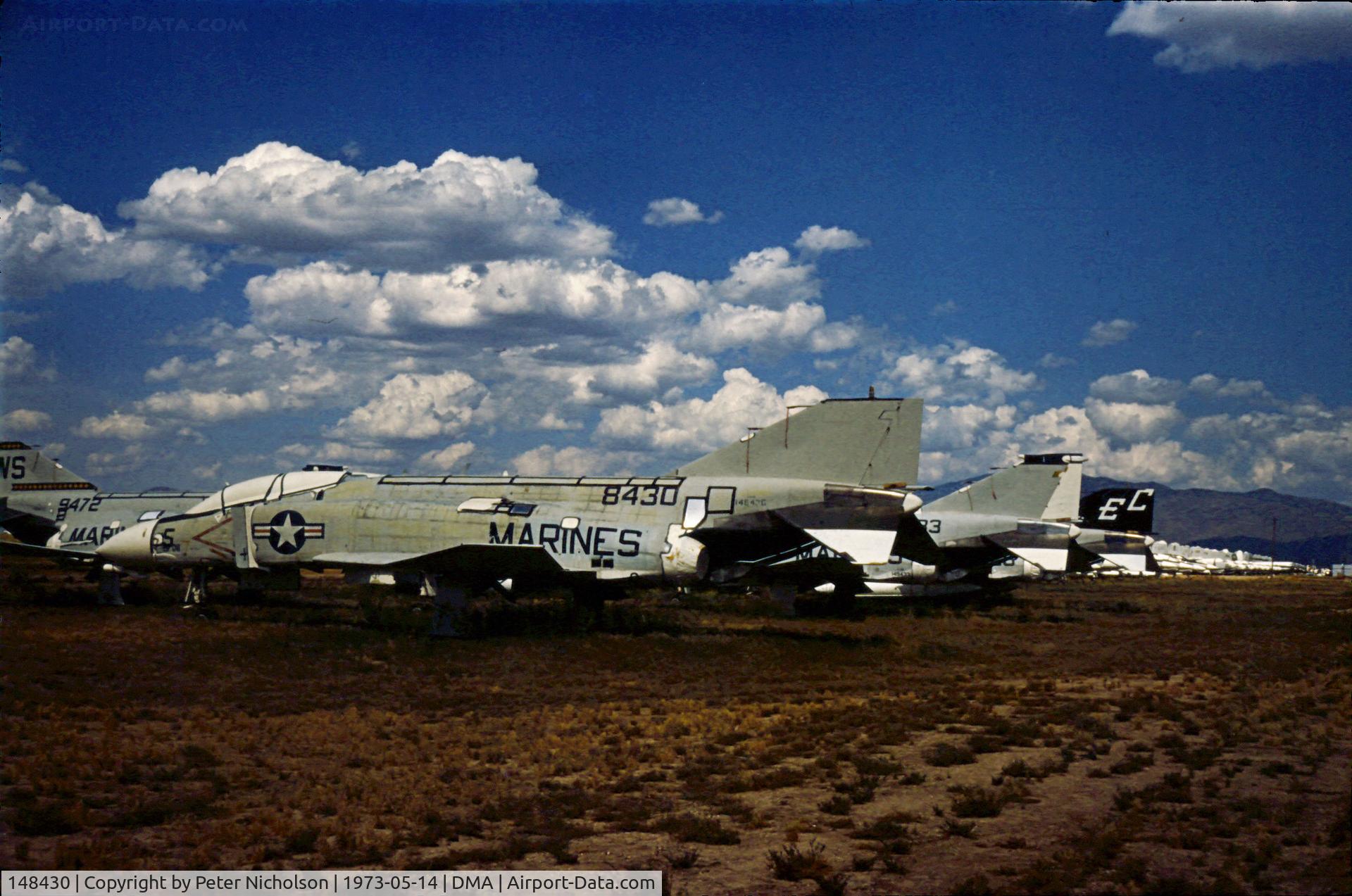 148430, McDonnell F-4B Phantom II C/N 115, F-4B Phantom II of VMFA-531 retired at MASDC in May 1973.