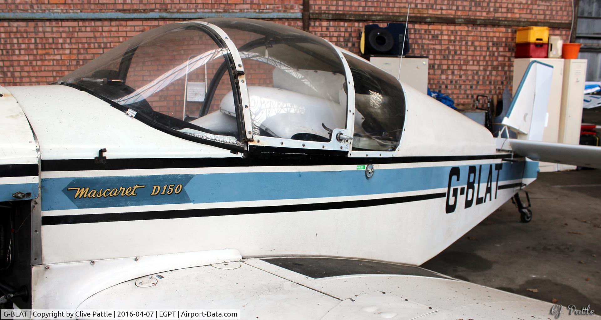 G-BLAT, 1966 SAN Jodel D-150 Mascaret C/N 56, Hangared at Perth EGPT