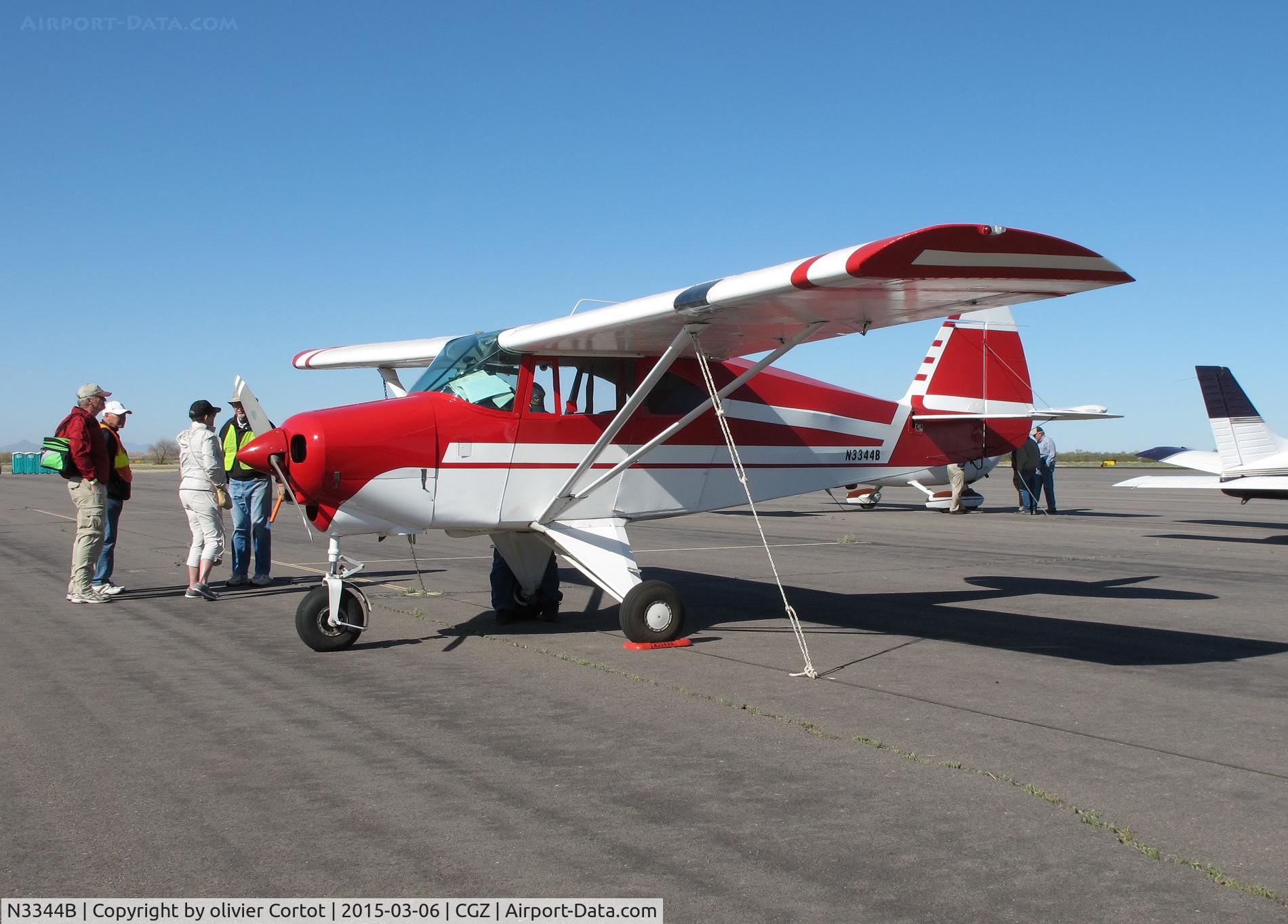N3344B, 1954 Piper PA-22-150 Tri-Pacer C/N 22-2159, cactus fly in