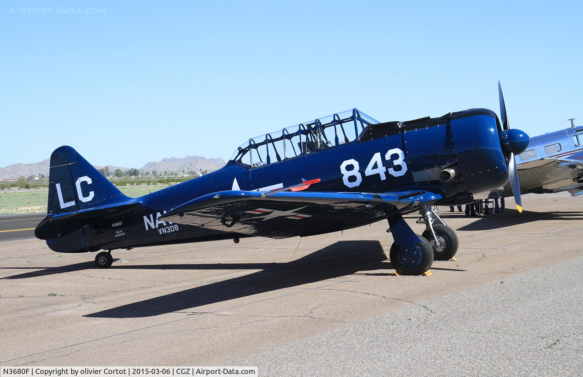 N3680F, 1942 North American SNJ-5 Texan C/N 88-16574, Cactus fly in