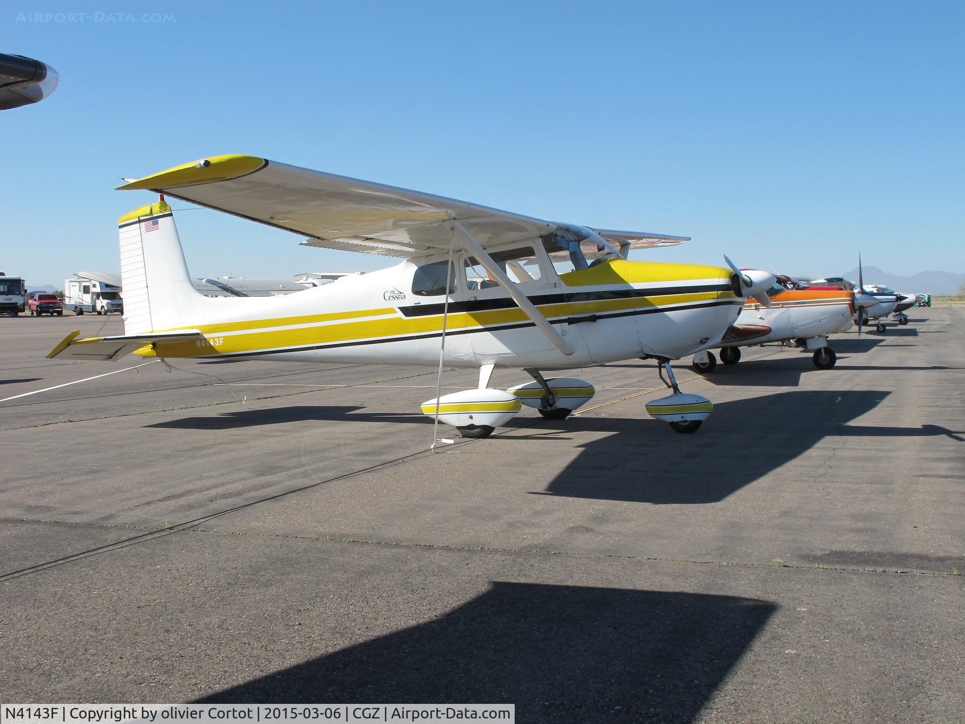 N4143F, 1958 Cessna 172 C/N 46043, Cactus fly in