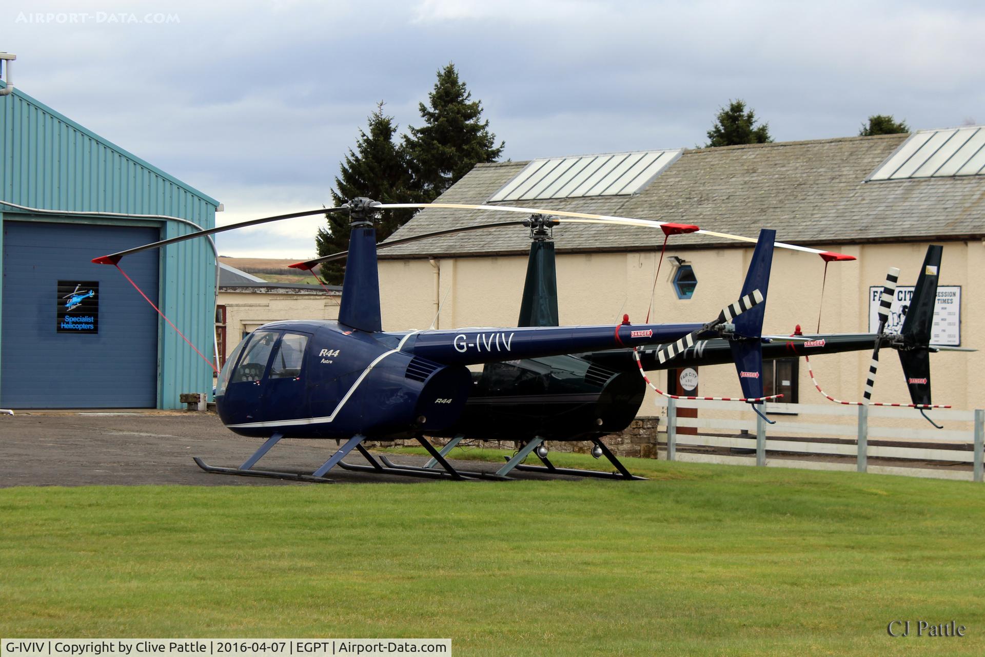 G-IVIV, 1993 Robinson R44 Astro C/N 0016, Parked up at Perth with stablemate G-LOYN