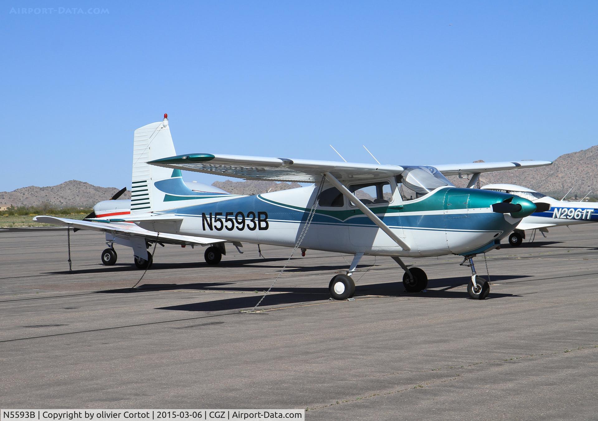 N5593B, 1956 Cessna 182 Skylane C/N 33593, cactus fly in