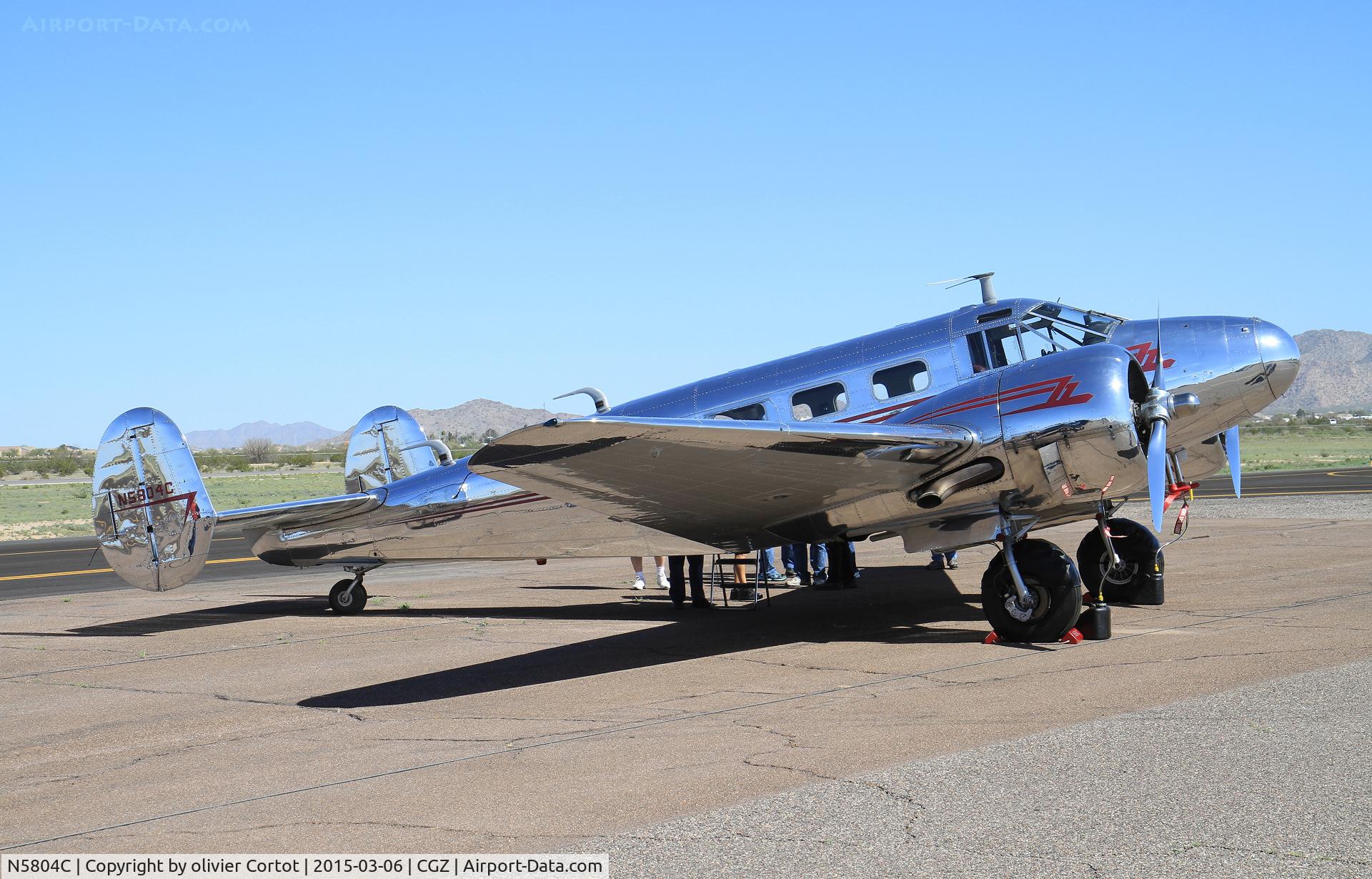 N5804C, 1951 Beech D18S C/N A579, shinny D18