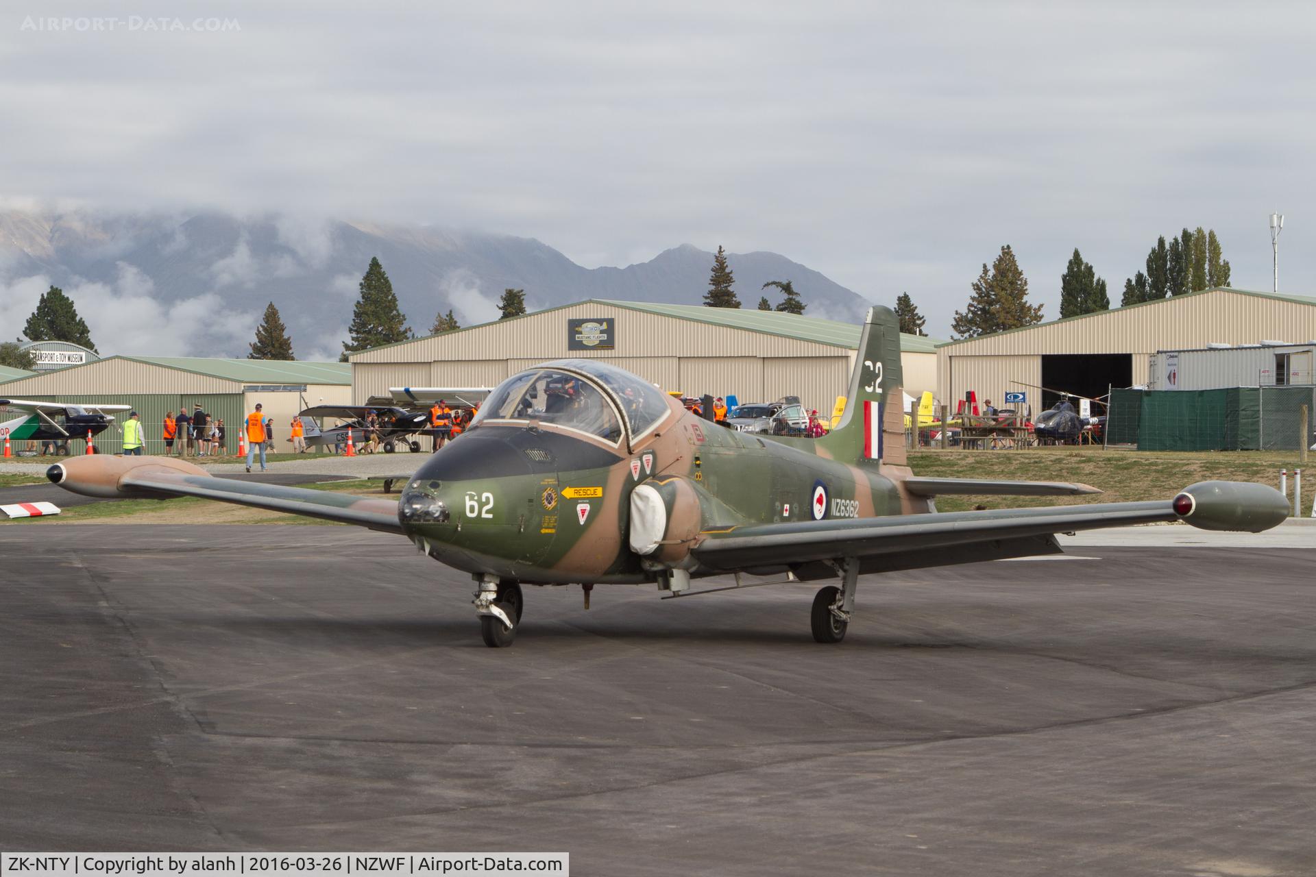 ZK-NTY, 1972 BAC 167 Strikemaster Mk.88 C/N 302, Parked before displaying at Wings Over Wanaka.
