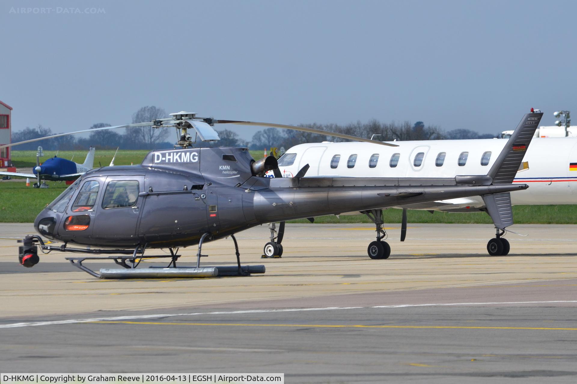 D-HKMG, Aerospatiale AS-350BA Ecureuil C/N 2650, Parked at Norwich.
