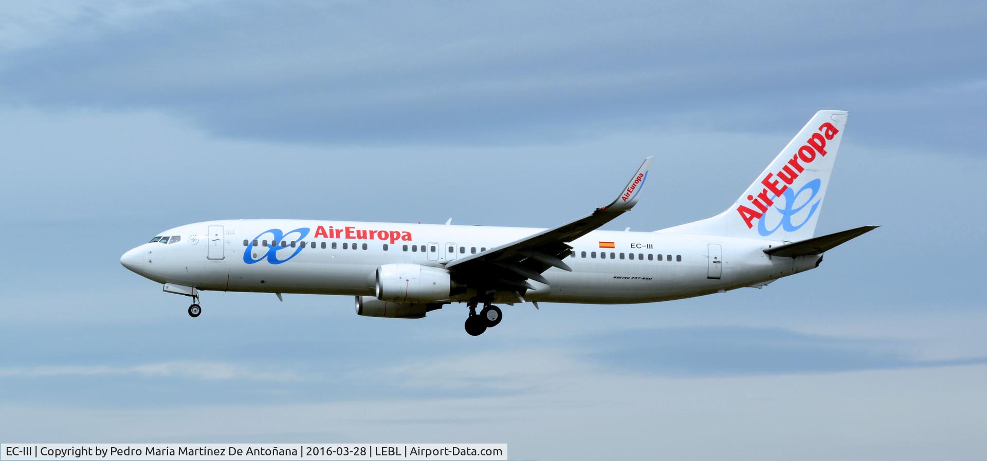 EC-III, 2002 Boeing 737-86Q C/N 30284, El Prat  -  Barcelona  -  España