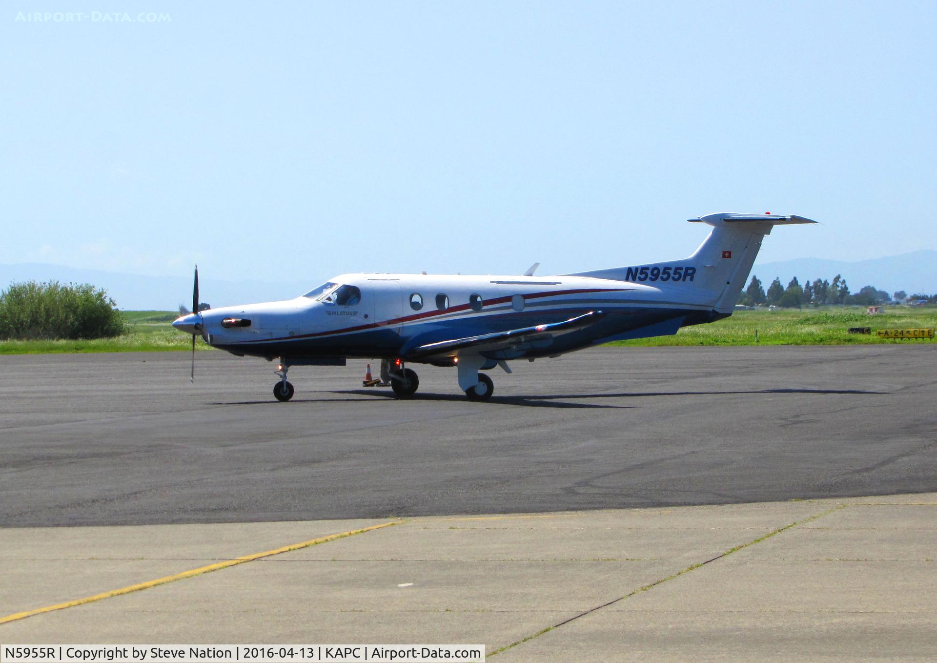 N5955R, 2009 Pilatus PC-12/47E C/N 1178, Lay Archer Aviation (Stephenville, TX) 2009 Pilatus PC-12/47E arriving @ Napa County Airport, CA