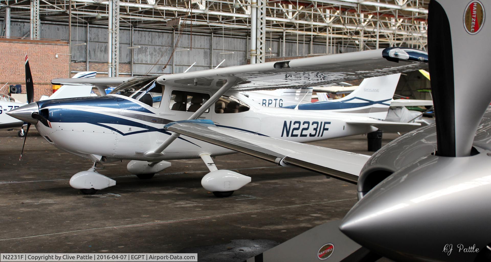 N2231F, 2007 Cessna 182T Skylane C/N 18281925, Hangared at Perth EGPT
