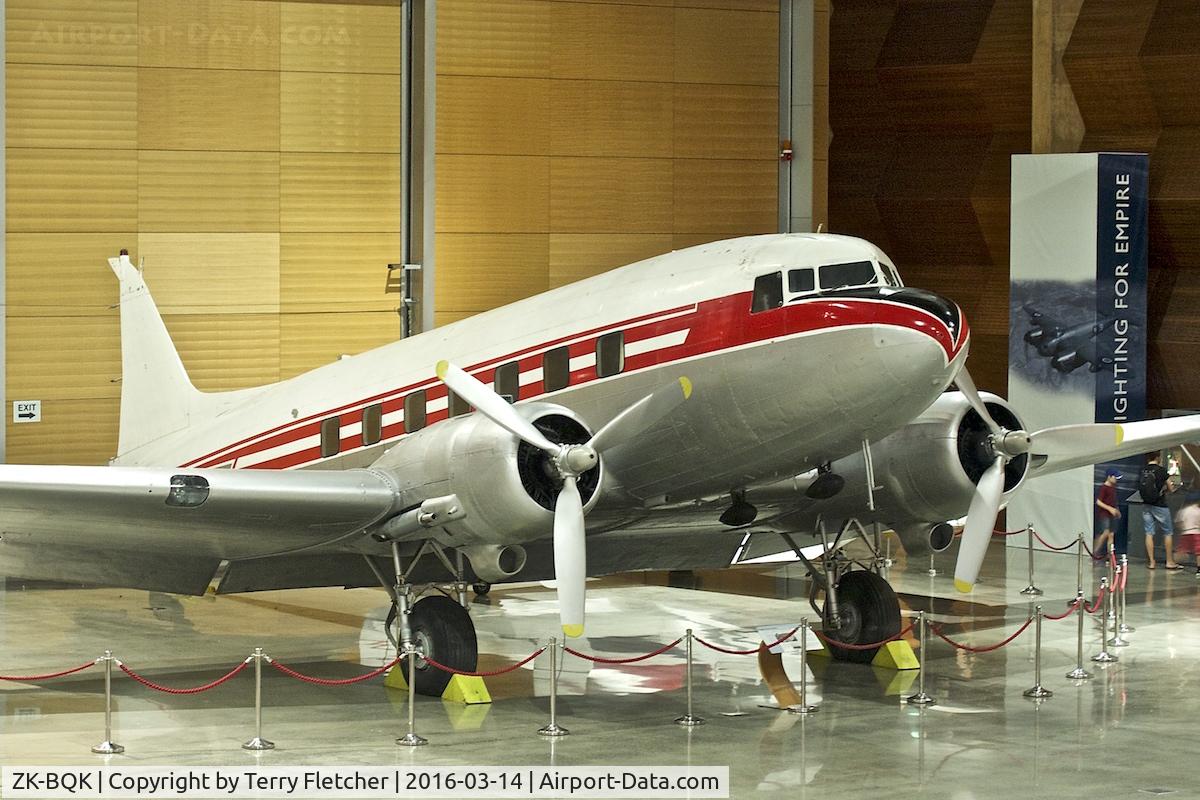 ZK-BQK, 1944 Douglas C-47B Skytrain C/N 16567/33315, Displayed at the Museum of Transport and Technology (MOTAT) in Auckland , New Zealand