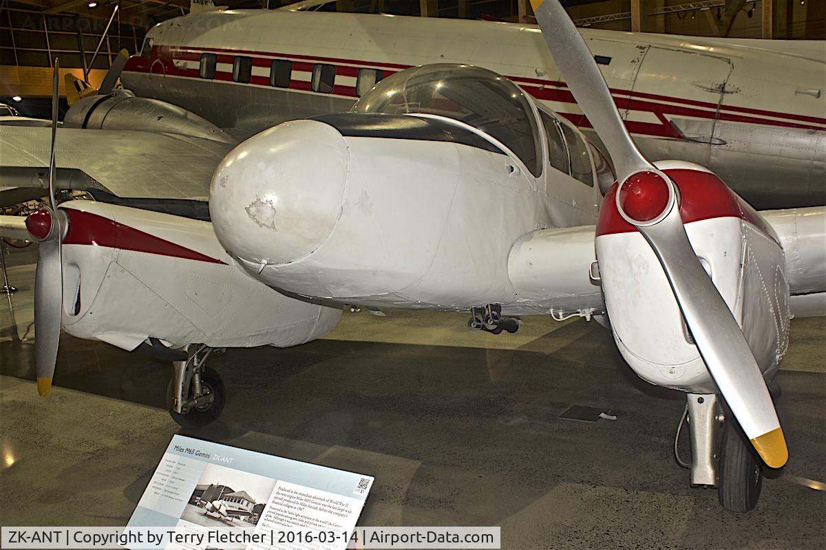 ZK-ANT, 1947 Miles M-65 Gemini 1A C/N 6322, Displayed at the Museum of Transport and Technology (MOTAT) in Auckland , New Zealand