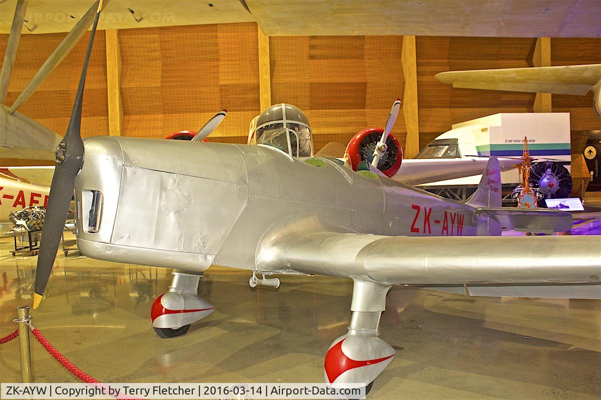 ZK-AYW, 1938 Miles M14A Hawk Trainer 3 C/N 779, Displayed at the Museum of Transport and Technology (MOTAT) in Auckland , New Zealand