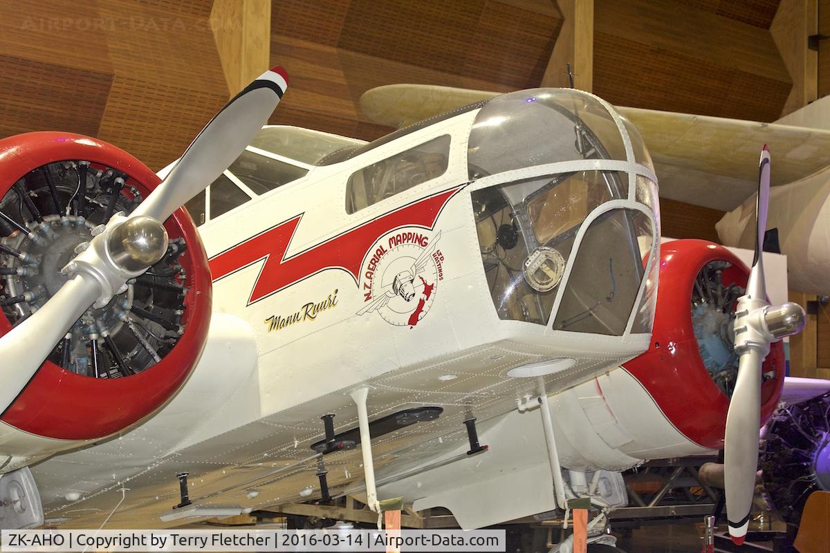 ZK-AHO, 1943 Beech AT-11 Kansan C/N 3691, Displayed at the Museum of Transport and Technology (MOTAT) in Auckland , New Zealand