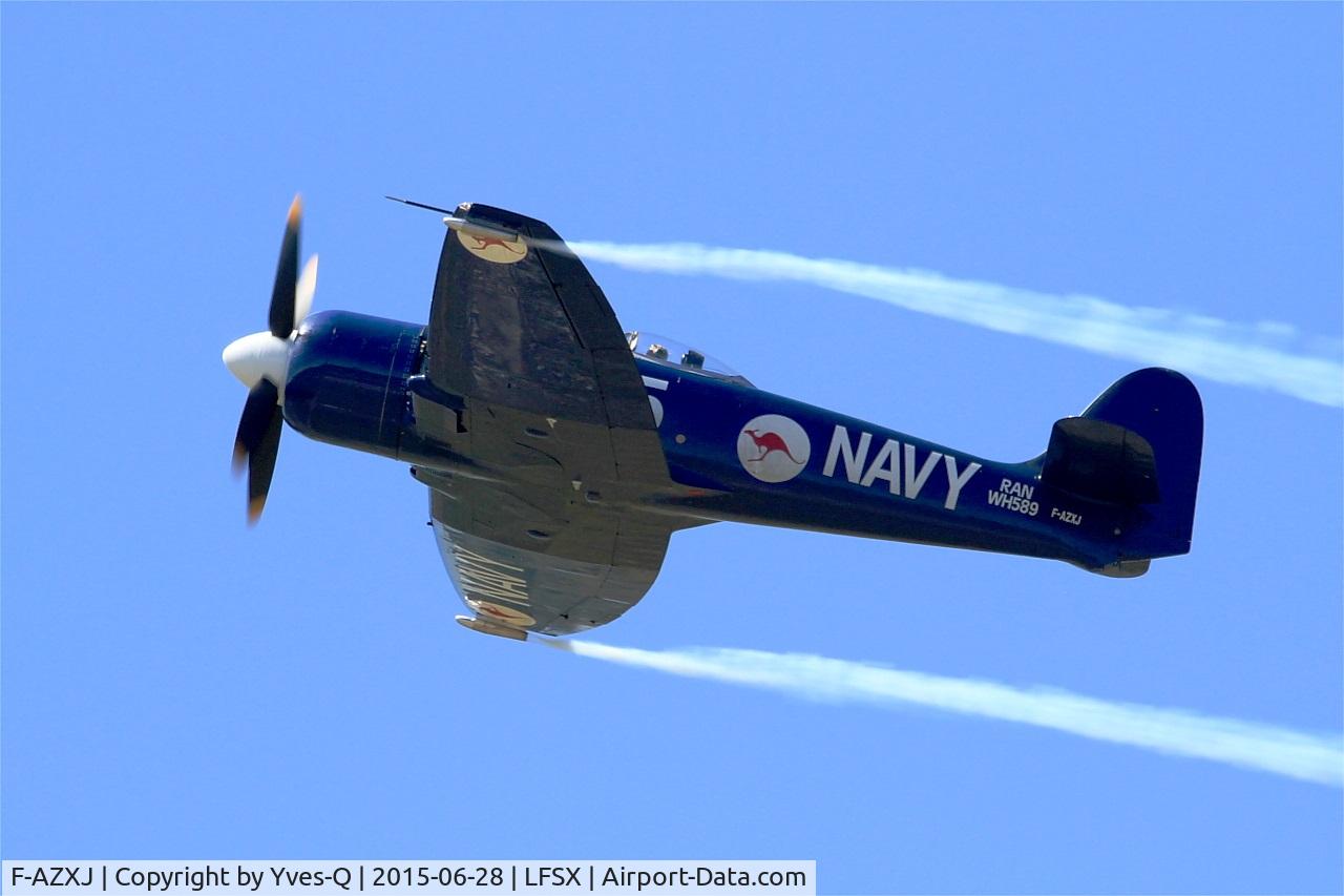 F-AZXJ, 1949 Hawker Sea Fury FB.11 C/N 37733, Hawker Sea Fury FB.11, On display, Luxeuil-Saint Sauveur Air Base 116 (LFSX) Air show 2015