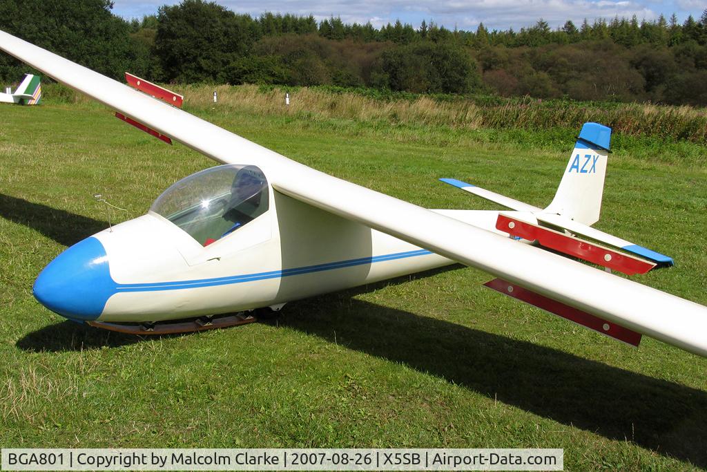 BGA801, Slingsby T-41 Skylark 2 C/N 995, Slingsby T-41 Skylark 2 at The Yorkshire Gliding Club, Sutton Bank, North Yorkshire in 2007.