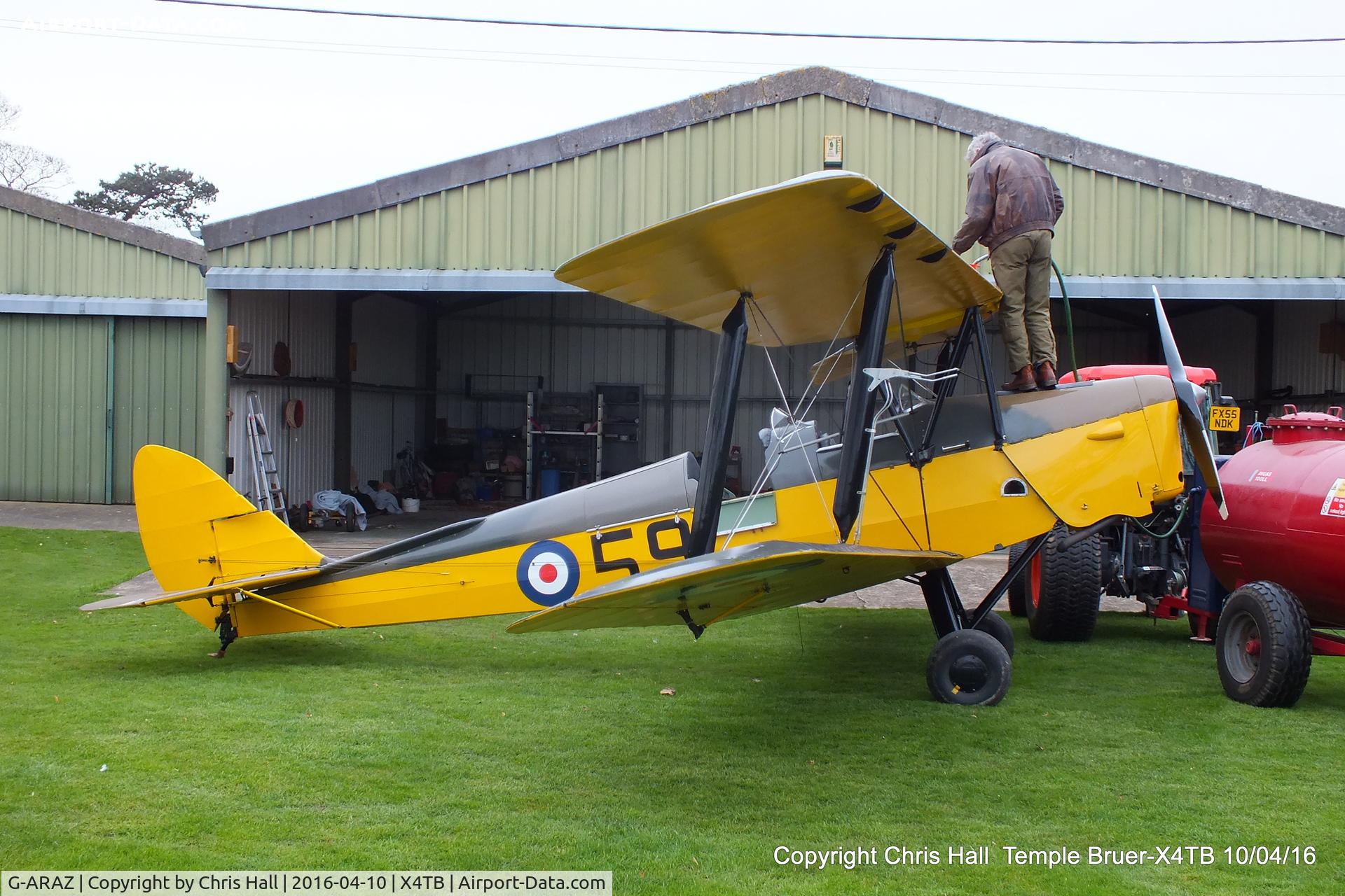 G-ARAZ, 1940 De Havilland DH-82A Tiger Moth II C/N 82867, at Temple Bruer