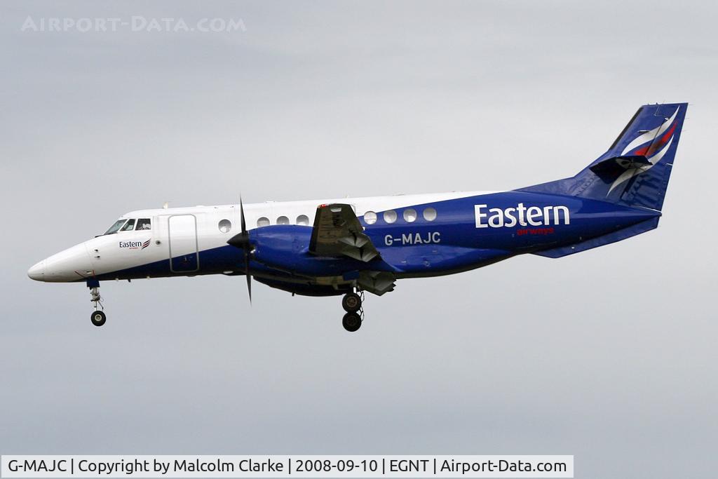 G-MAJC, 1992 British Aerospace Jetstream 41 C/N 41005, British Aerospace Jetstream 41 on approach to Newcastle Airport, September 2008.