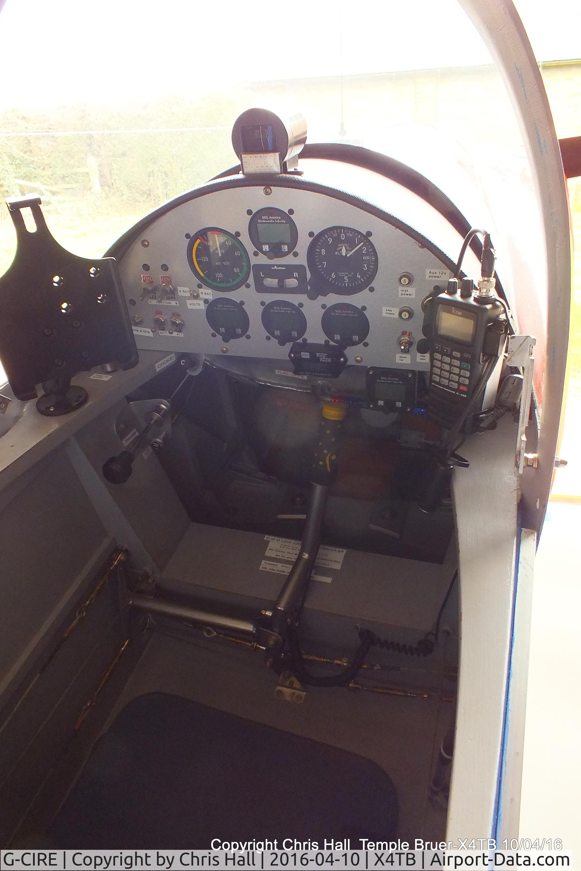G-CIRE, 2015 Corby CJ-1 Starlet C/N LAA 134-14806, Cockpit of John Evans little Corby Starlet