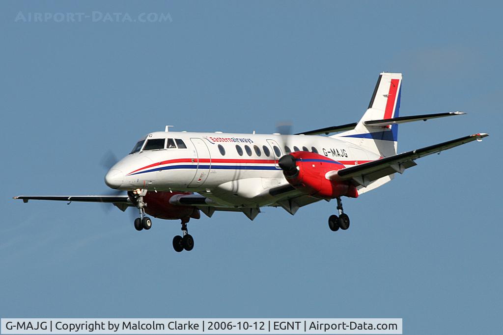 G-MAJG, 1993 British Aerospace Jetstream 41 C/N 41009, British Aerospace Jetstream 41 on approach to Newcastle Airport, October 2006.