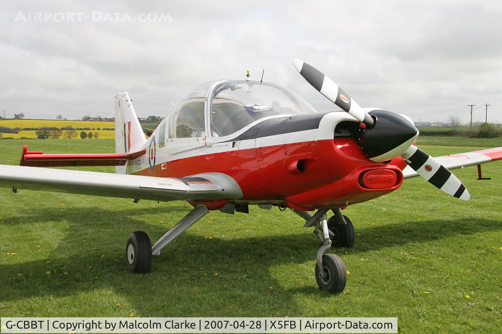 G-CBBT, 1975 Scottish Aviation Bulldog T.1 C/N BH120/344, Scottish Aviation Bulldog T.1, Fishburn Airfield, April 2007.