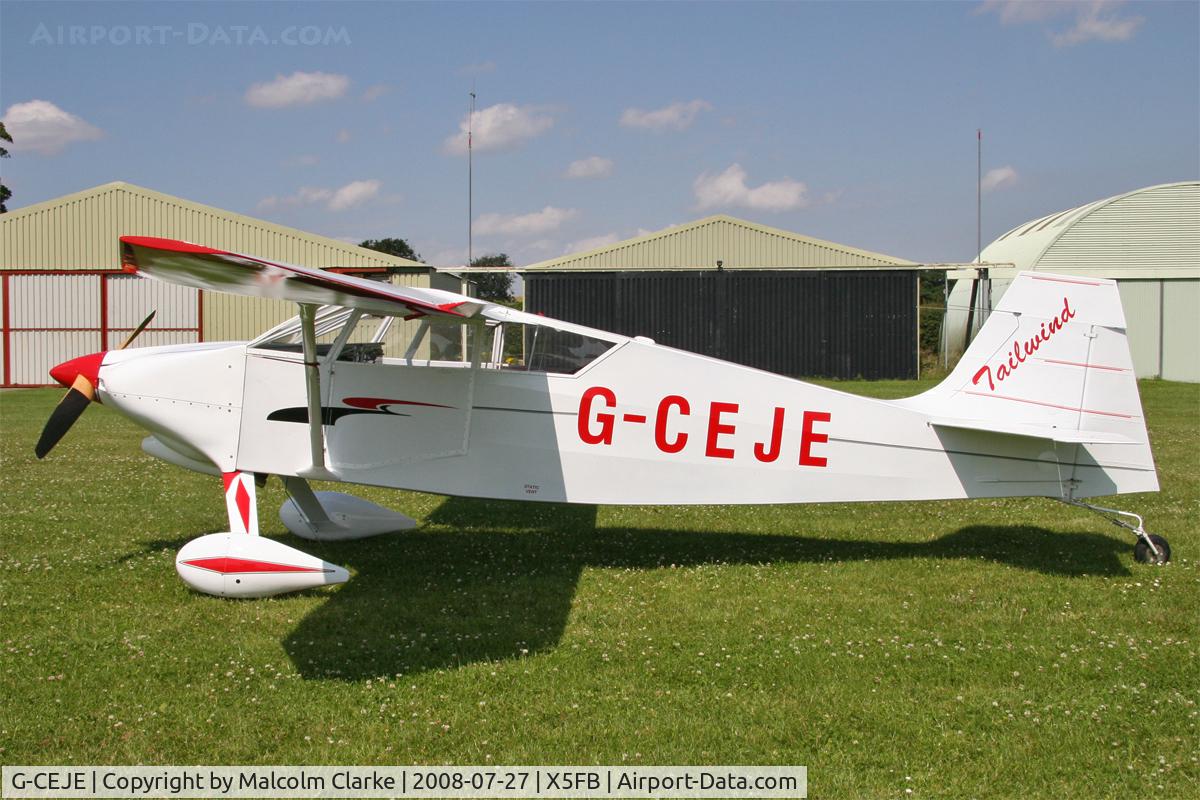 G-CEJE, 2007 Wittman W-10 Tailwind C/N PFA 031-14003, Wittman W-10 Tailwind at Fishburn Airfield, July 2008.