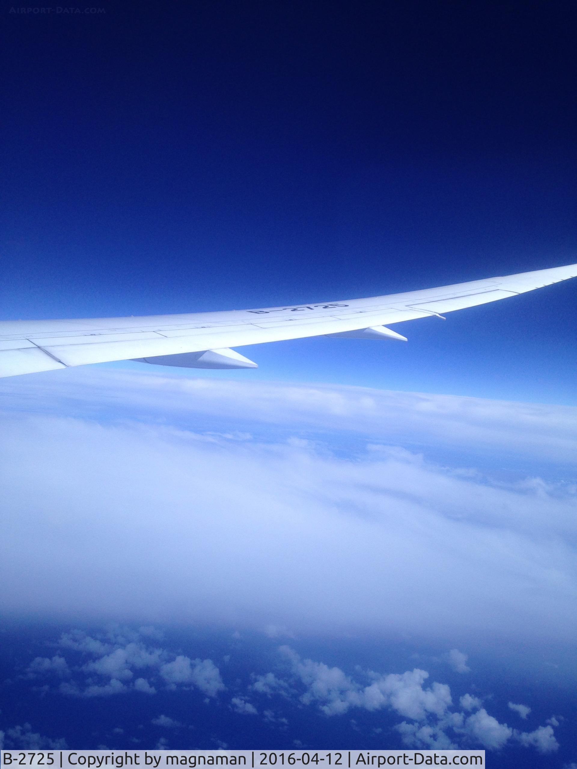 B-2725, 2012 Boeing 787-8 Dreamliner Dreamliner C/N 34923, view from inside out!
