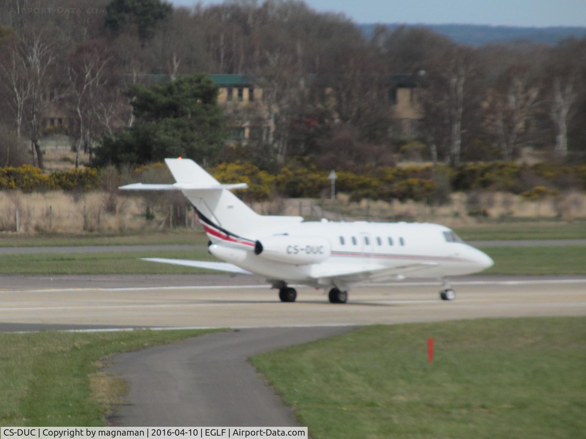 CS-DUC, 2008 Hawker Beechcraft 750 C/N HB-06, departing on windy day