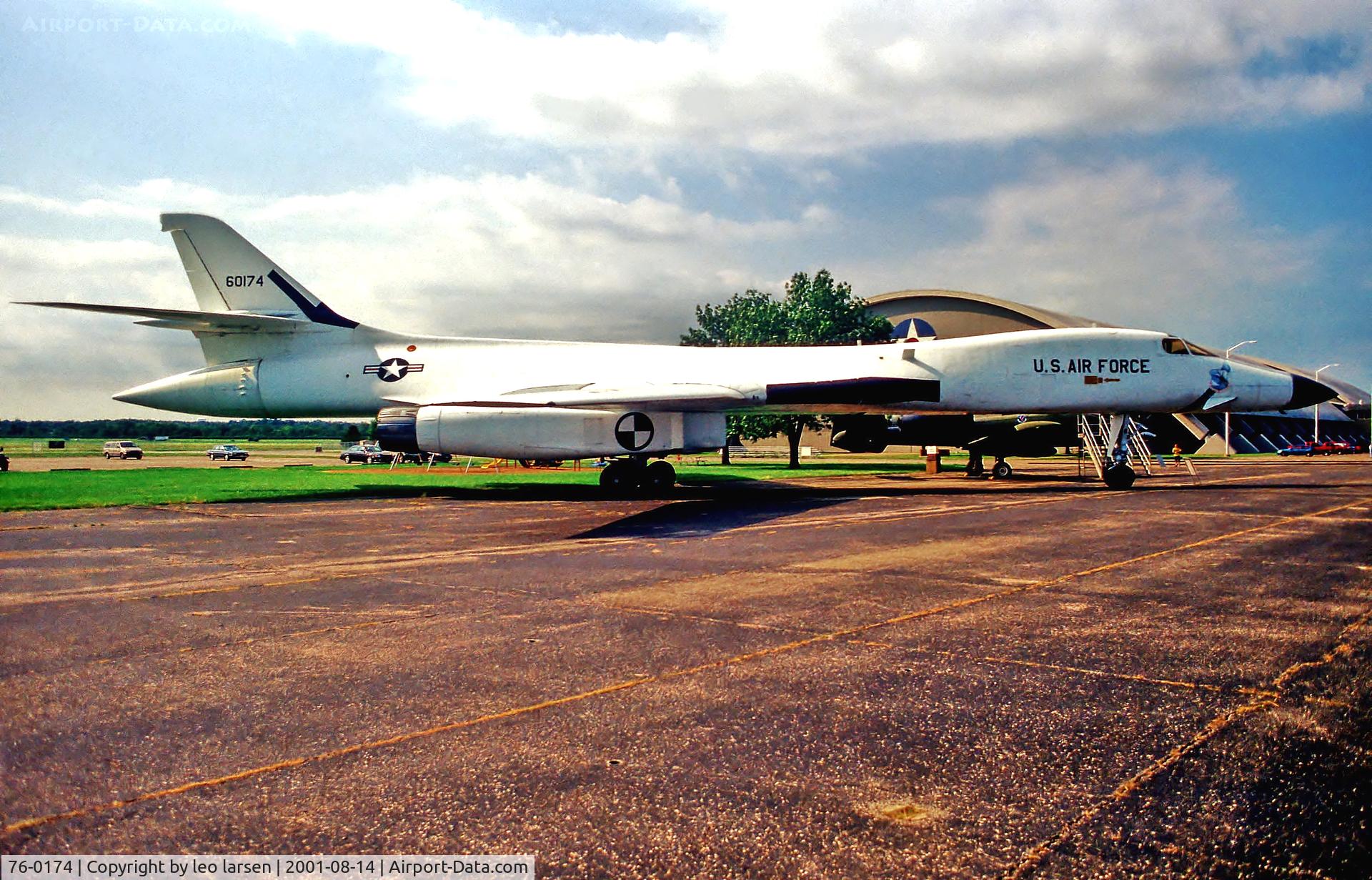 76-0174, 1976 Rockwell B-1A Lancer C/N 004, National Museum of USA, Dayton 14.8.01