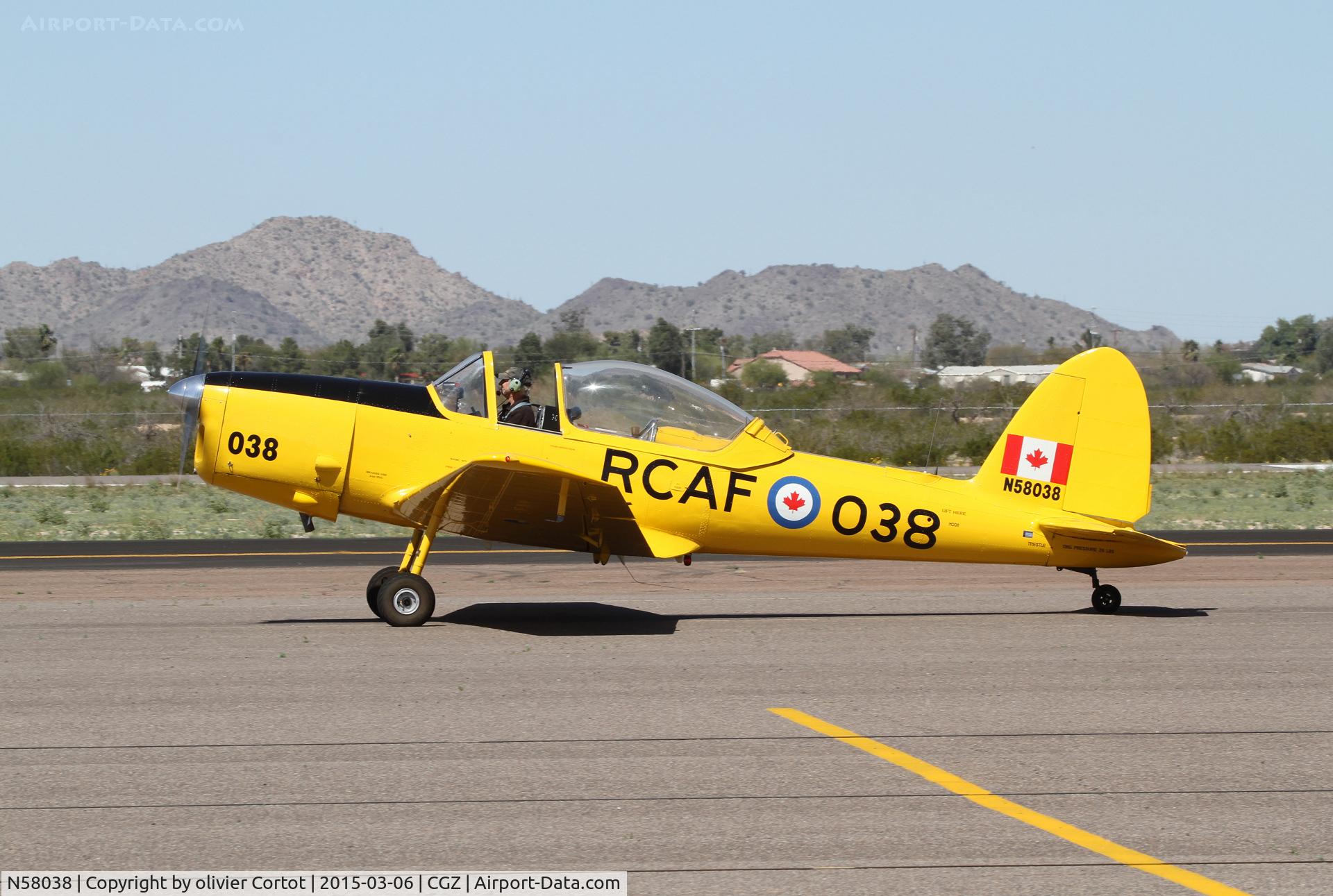 N58038, 1956 De Havilland Canada DHC-1B-2-S5 Chipmunk Mk2 C/N 176-214, cactus fly in