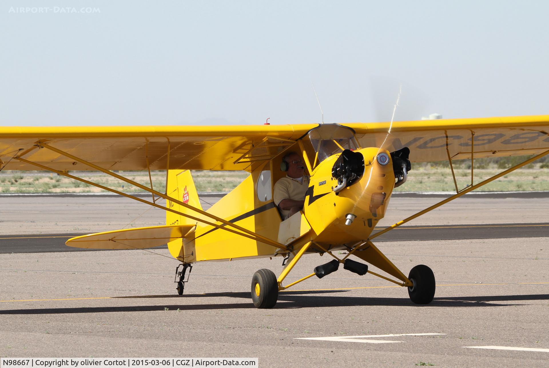 N98667, 1946 Piper J3C-65 Cub C/N 18896, Cactus fly in arrival
