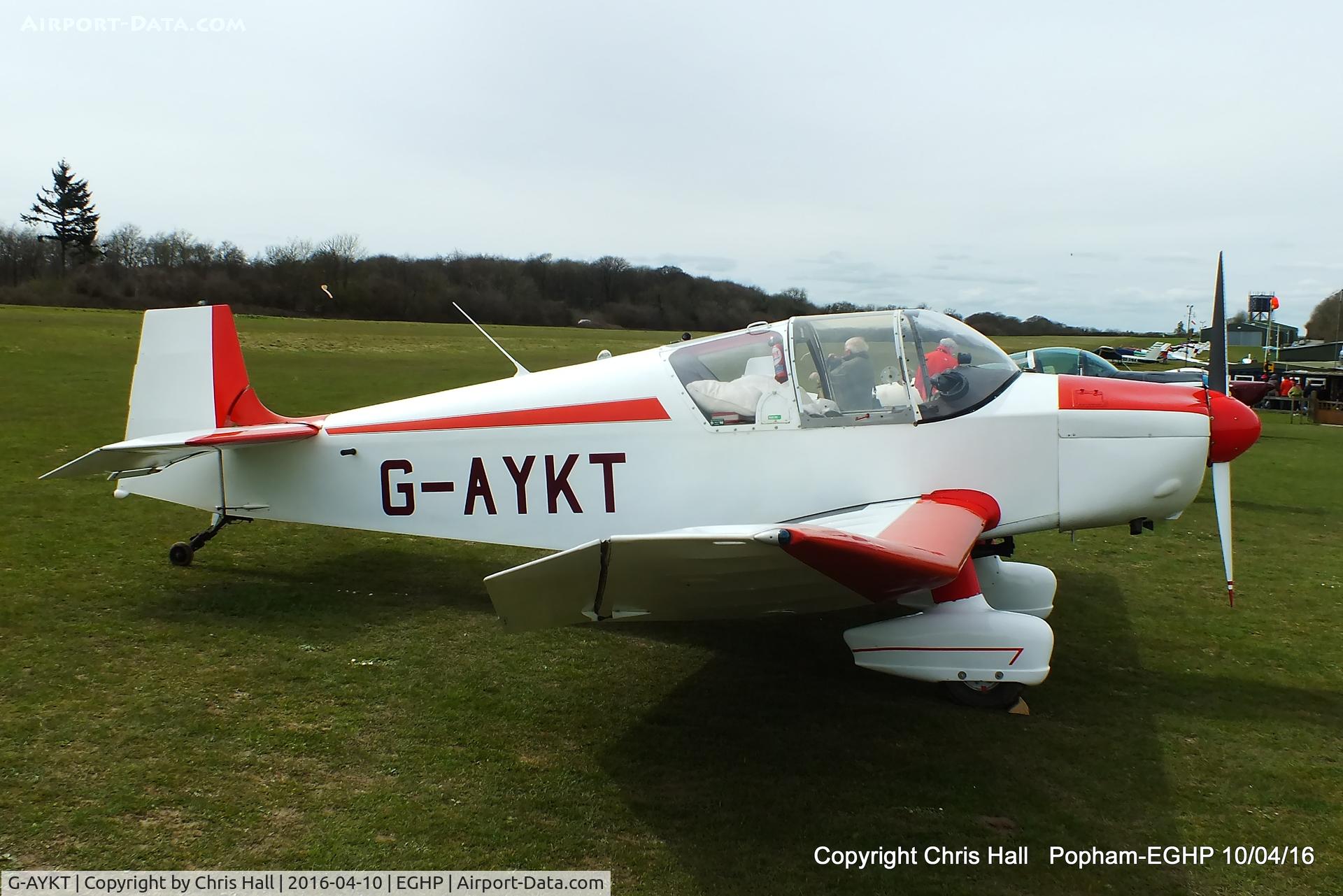 G-AYKT, 1957 SAN Jodel D-117 C/N 507, at the Jodel fly in at Popham