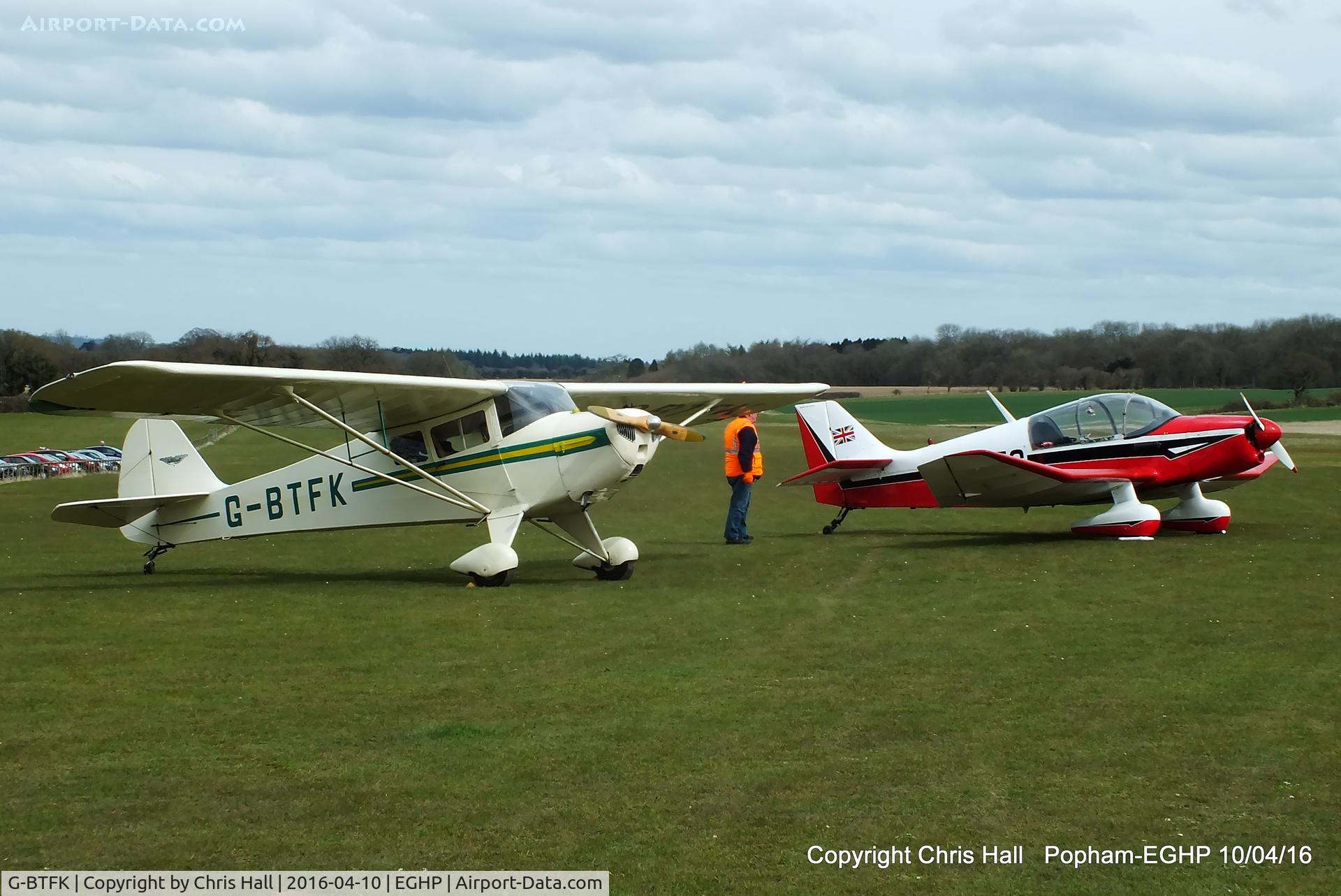G-BTFK, 1947 Taylorcraft BC-12D Twosome C/N 10540, at the Jodel fly in at Popham