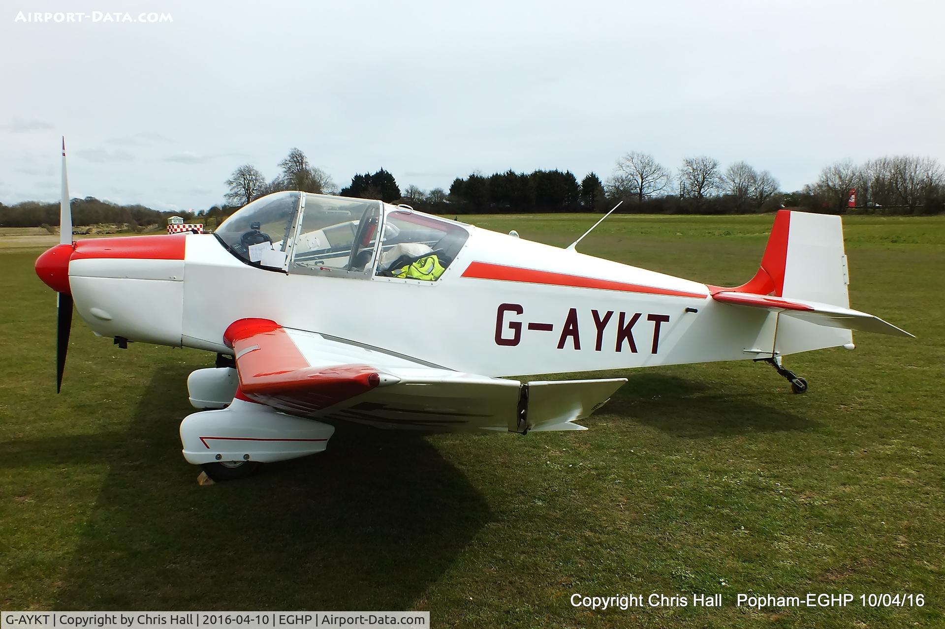 G-AYKT, 1957 SAN Jodel D-117 C/N 507, at the Jodel fly in at Popham