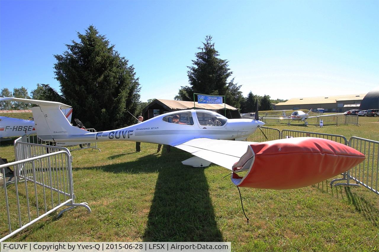 F-GUVF, 2003 Diamond DA-40D Diamond Star C/N D4.019, Diamond DA-40D Diamond Star, Displayed at Luxeuil-St Sauveur Air Base 116 (LFSX) Open day 2015