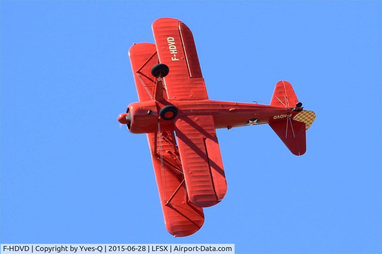 F-HDVD, 1940 Boeing A75N1 (PT-17) C/N 75-940, Boeing A75N1, On display, Luxeuil-St Sauveur Air Base 116 (LFSX) Open day 2015