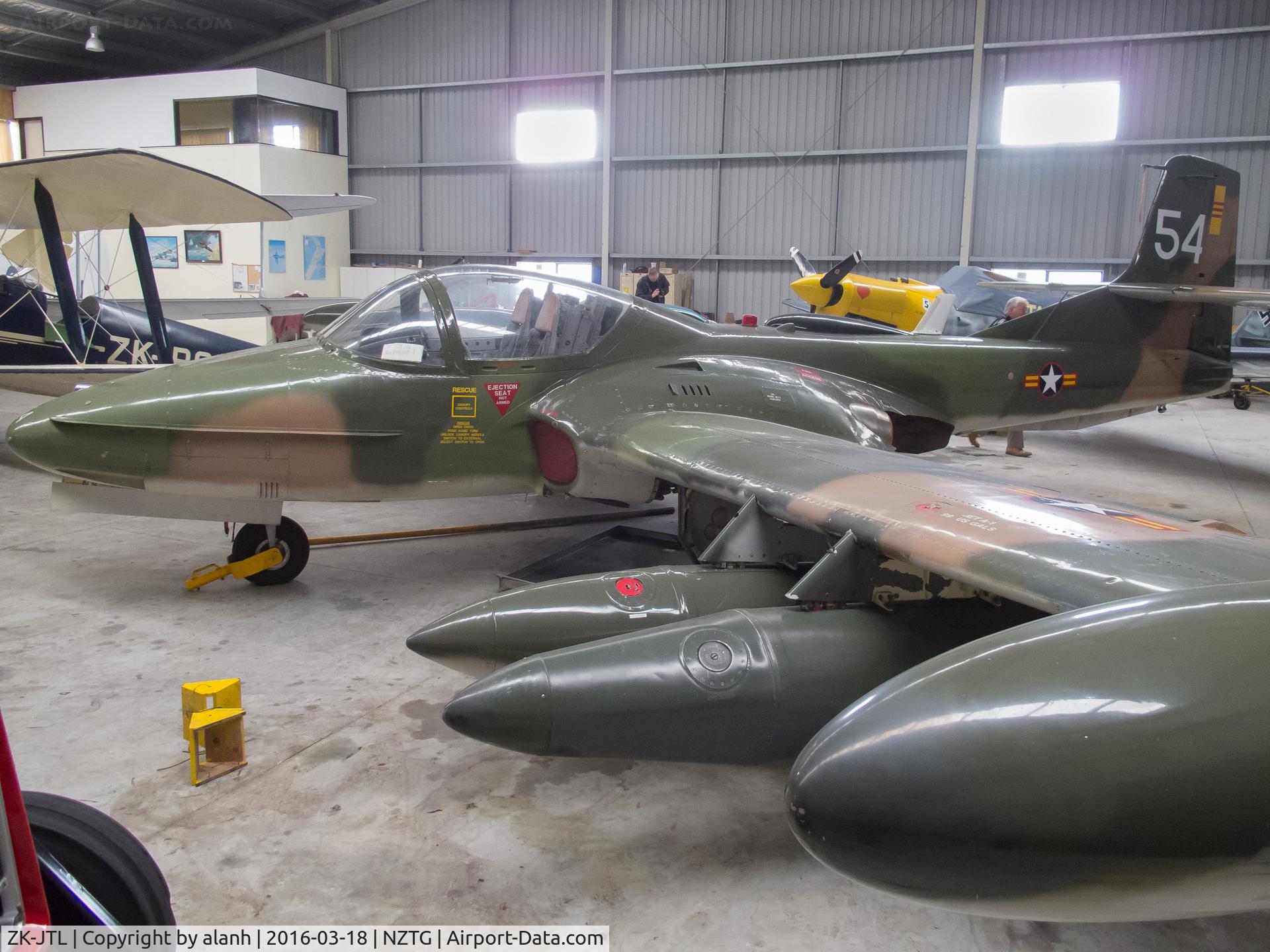 ZK-JTL, Cessna A-37B Dragonfly C/N 43392, Hangared at Classic Flyers